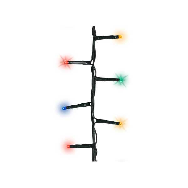 Guirnalda Multifunción, Uso Exterior, LED Compact, Multicolor y Blanco Cálido, Cable Verde, 1000 LEDS, 25,5 m LUMINEO