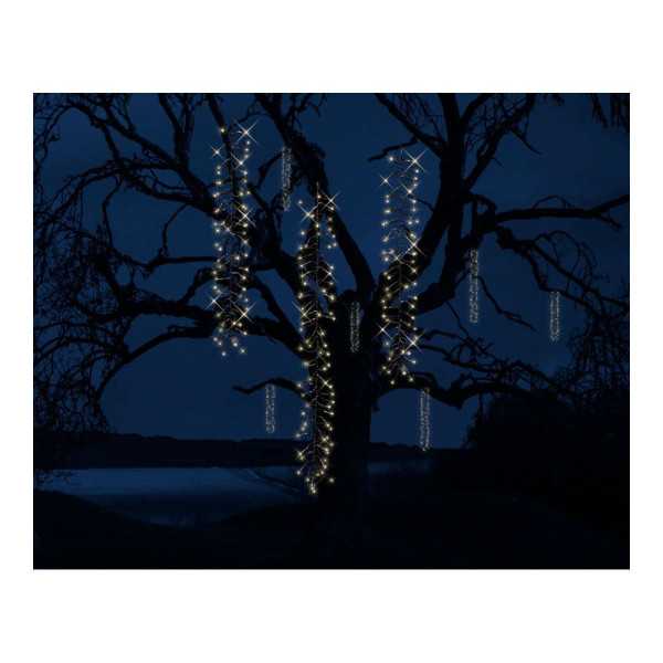 Cortina Multifunción, Exterior, Especial para Arboles, Forma Cascada, Luz Cálida, 480 LEDS, 2 m LUMINEO