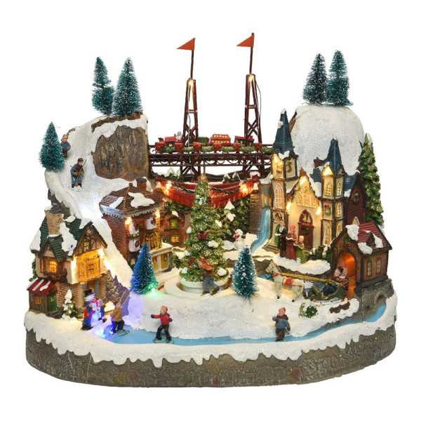 Pueblo Navideño 35,5 x 22 x 30,5 cm LUMINEO