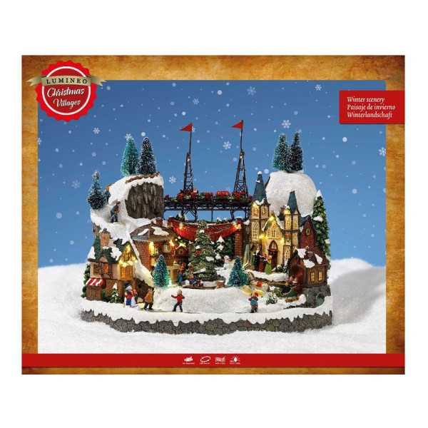 Pueblo Navideño 35,5 x 22 x 30,5 cm LUMINEO