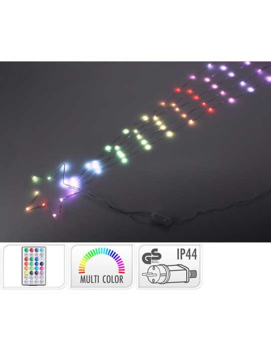 Adorno LED Estrella Fugaz, RGB, 85 LEDS, 220V, Mando A Distancia. BASICS