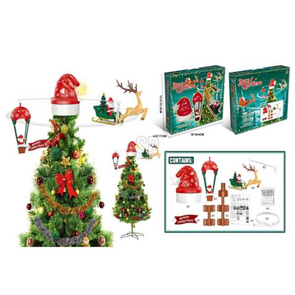 Adorno Navideño Móvil Giratorio para Punta del Árbol BASICS