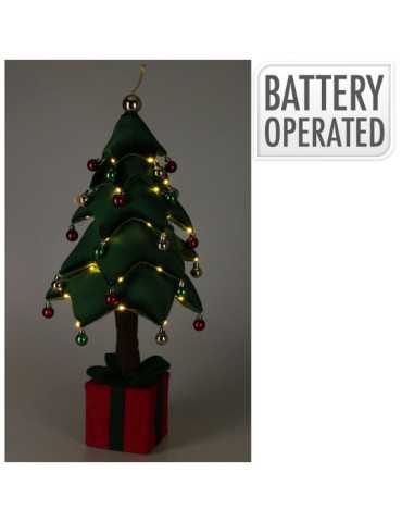 Arbol de Navidad con LED, Blanco Cálido, A Pilas, 70 cm. BASICS