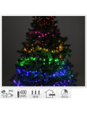 Guirnalda LED, 7 Secciones de COLOR,IP44 , 400 LEDS, 220V, 8m. BASICS
