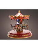 Carrusel de Invierno con Movimiento y Luz LED Multicolor LUMINEO