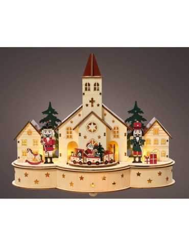 Escena de Cascanueces Navideños, 30x14x24,5cm. LUMINEO