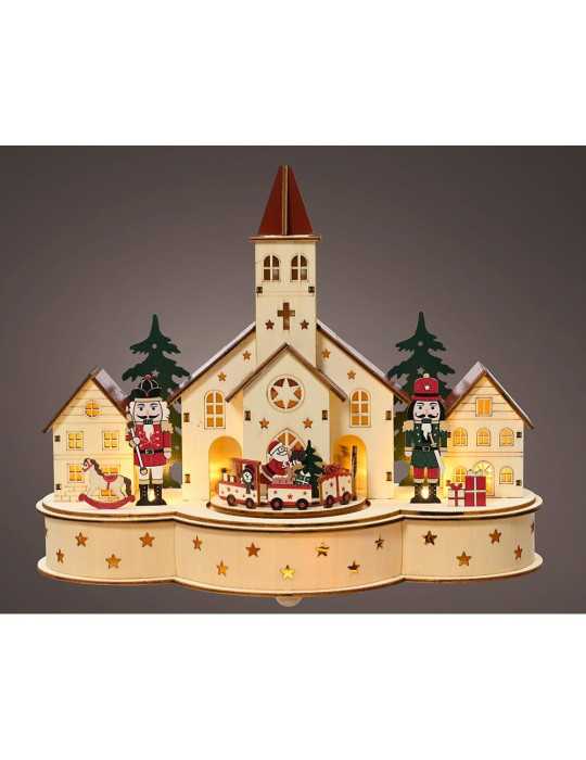 Escena de Cascanueces Navideños, 30x14x24,5cm. LUMINEO