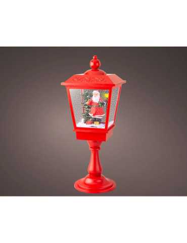 Farol Papa Noel con Movimiento y Música LUMINEO