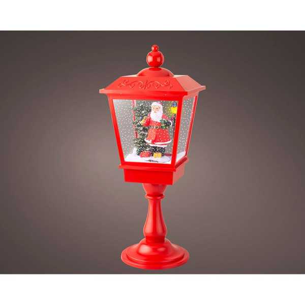 Farol Papa Noel con Movimiento y Música LUMINEO