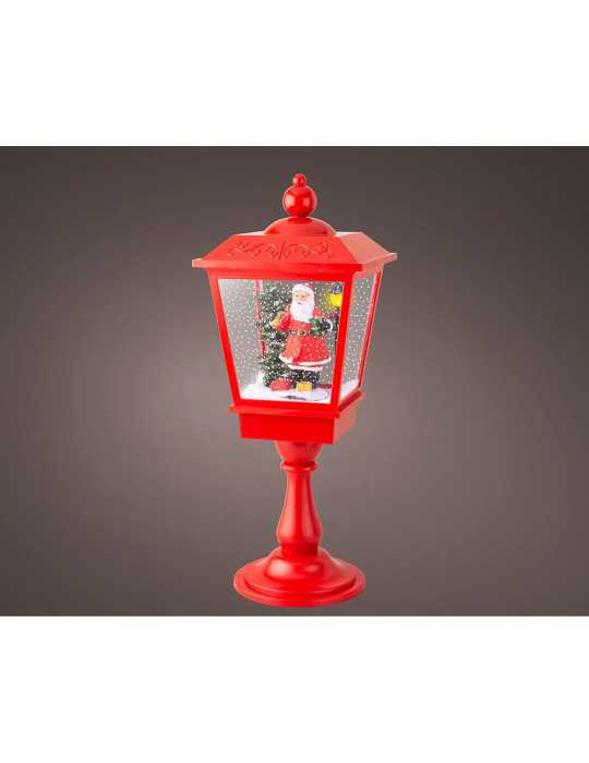 Farol Papa Noel con Movimiento y Música LUMINEO