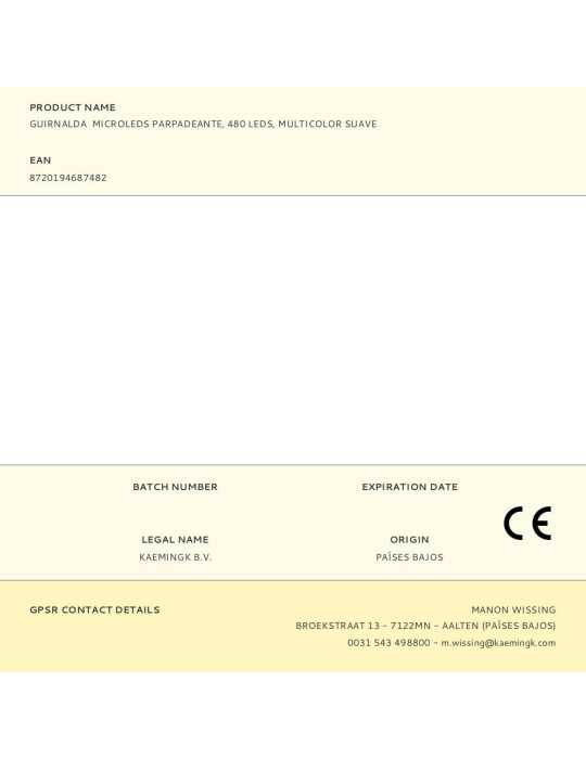 Guirnalda Microleds Parpadeante, 480 LEDS, Multicolor Suave LUMINEO