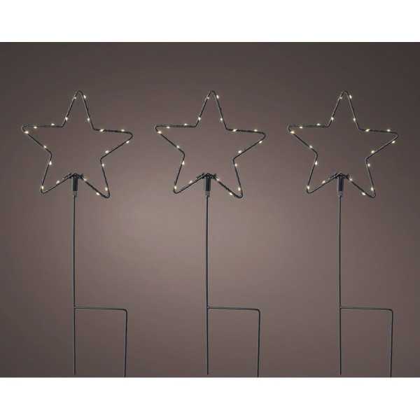 Estaca Microled en Forma de Estrellas para Exterior Ø15 x 42,5 cm LUMINEO