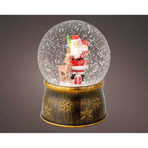 Bola de Nieve Santa Claus Ø13 x 17,5 cm LUMINEO