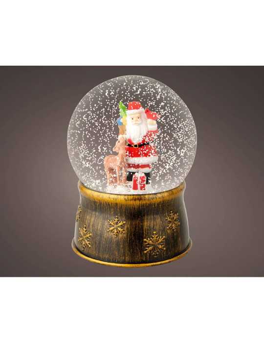 Bola de Nieve Santa Claus Ø13 x 17,5 cm LUMINEO