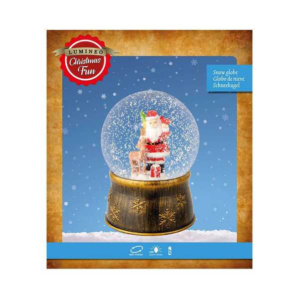 Bola de Nieve Santa Claus Ø13 x 17,5 cm LUMINEO