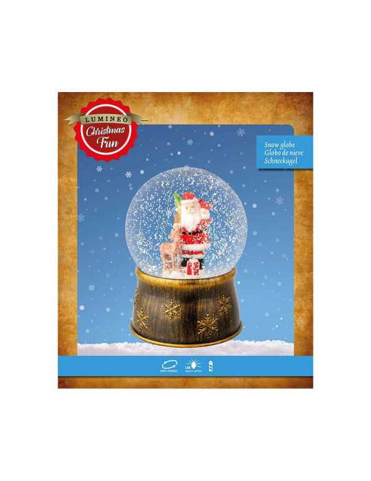 Bola de Nieve Santa Claus Ø13 x 17,5 cm LUMINEO