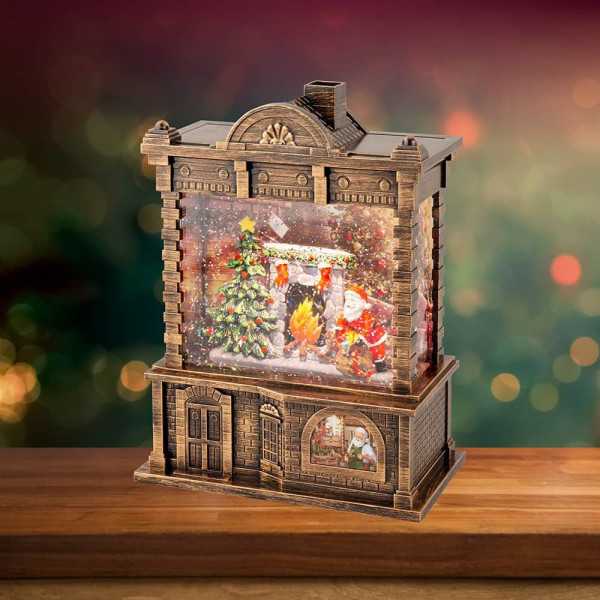 Farol de Agua Santa Claus con Música 16,5 x 9,5 x 21,7 cm LUMINEO