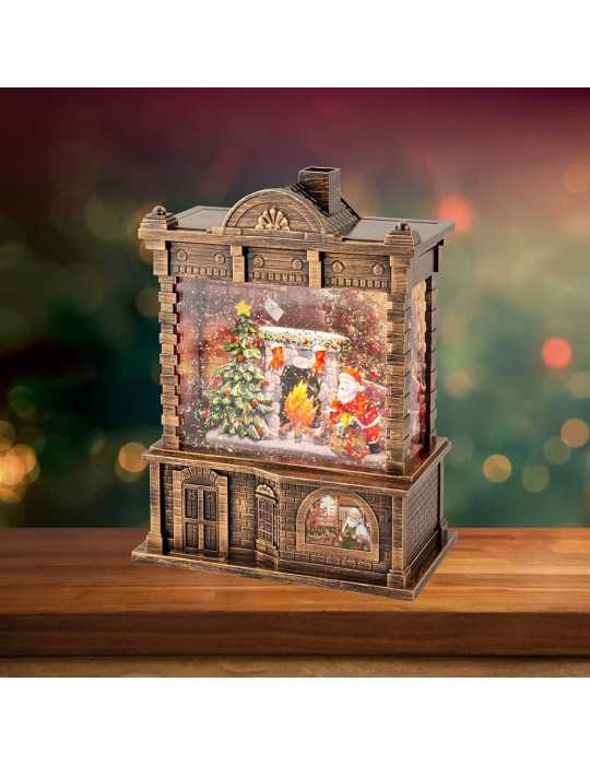 Farol de Agua Santa Claus con Música 16,5 x 9,5 x 21,7 cm LUMINEO