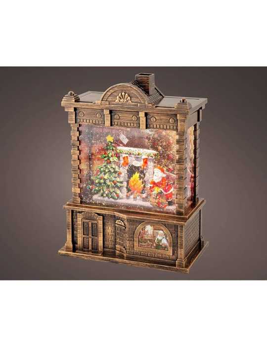 Farol de Agua Santa Claus con Música 16,5 x 9,5 x 21,7 cm LUMINEO