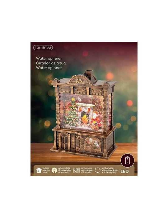Farol de Agua Santa Claus con Música 16,5 x 9,5 x 21,7 cm LUMINEO
