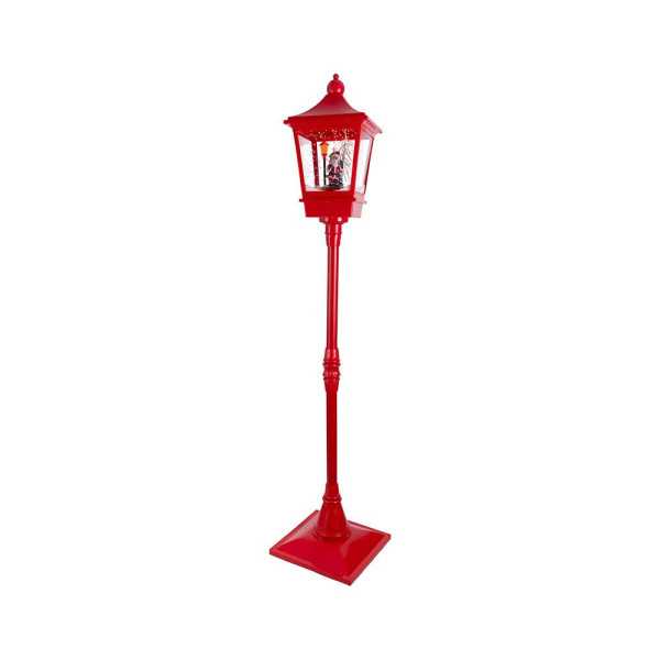 Farola Papa Noel Iluminada 37,5 x 37,5 x 185 cm LUMINEO