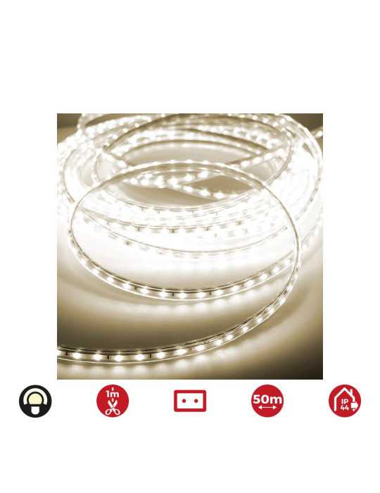 Tira de LED 60 LEDS/m 4,2W/m 220-240V IP44 50 m Blanco Calido EDM