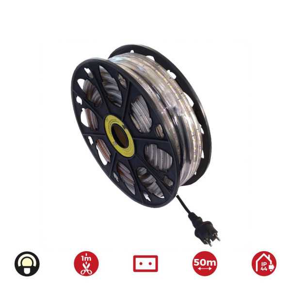 Tira de LED 60 LEDS/m 4,2W/m 220-240V IP44 50 m Blanco Calido EDM
