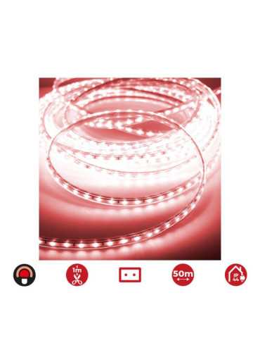 Tira de LED 60 LEDS/m 4,2W/m 220-240V IP44 50 m Rojo EDM