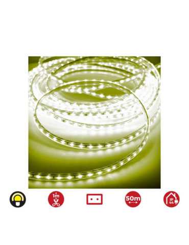 Tira de LED 60 LEDS/m 4,2W/m 220-240V IP44 50 m Amarillo EDM