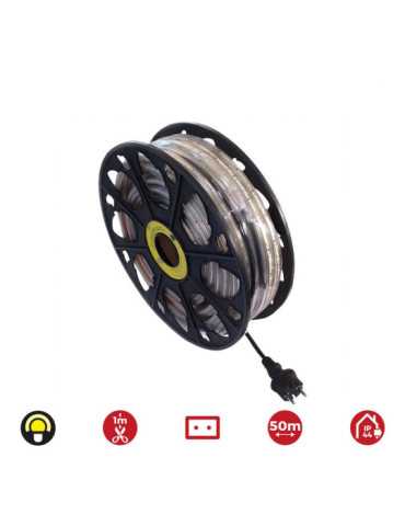 Tira de LED 60 LEDS/m 4,2W/m 220-240V IP44 50 m Amarillo EDM 2