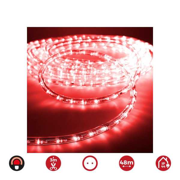 Tubo Flexiled 2 Vias Multifuncion 48 m 36 LEDS/m iIP44 Rojo EDM