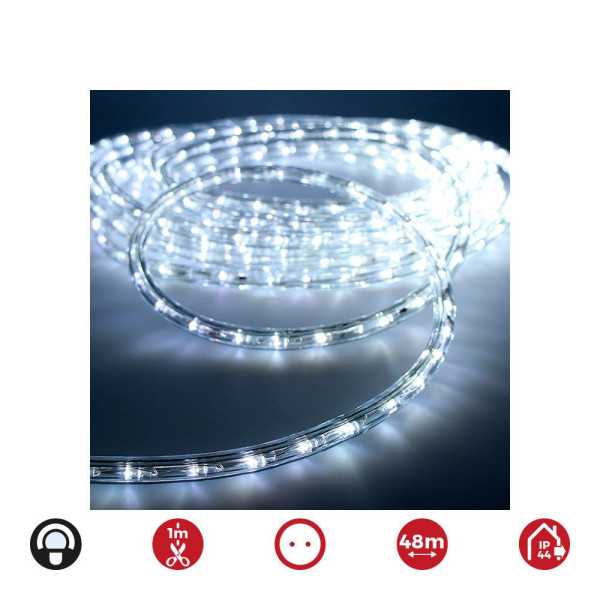 Tubo Flexiled 2 Vias Fijo 48 m 30 LEDS/m IP44 Blanco Frío EDM