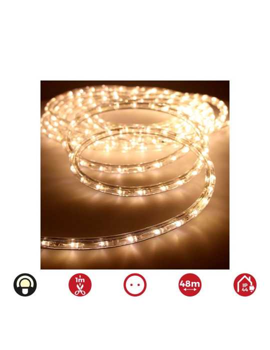 Tubo Flexiled 2 Vias Fijo 48 m 30 LEDS/m IP44 Blanco Cálido EDM