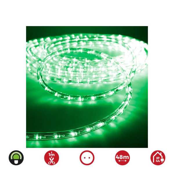 Tubo Flexiled 2 Vias Fijo 48 m 30 LEDS/m IP44 Verde EDM