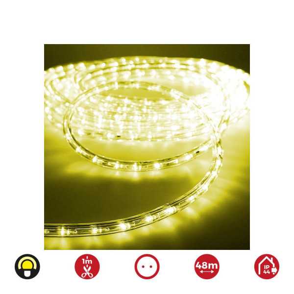 Tubo Flexiled 2 Vias Fijo 48 m 30 LEDS/m IP44 Amarillo EDM