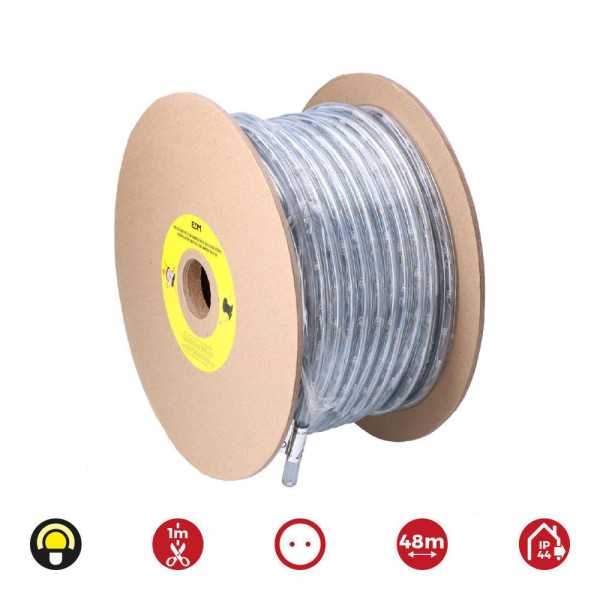 Tubo Flexiled 2 Vias Fijo 48 m 30 LEDS/m IP44 Amarillo EDM