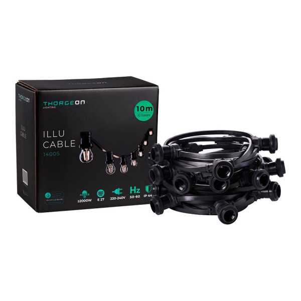 Guirnalda 100 Portalámparas 2000 W 50-60 Hz 220-240 V E27 IP44 50 m THORGEON