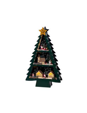 Escena Navideña en Árbol con LED 33 x 9 x 55 cm LUMINEO