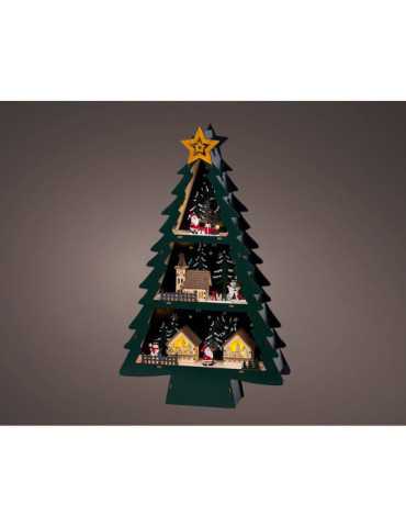 Escena Navideña en Árbol con LED 33 x 9 x 55 cm LUMINEO 2