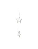 Cortina de LED con Estrellas, Fija, Luz Cálida, 252 LEDS, Exterior, 2 m Color Negro LUMINEO