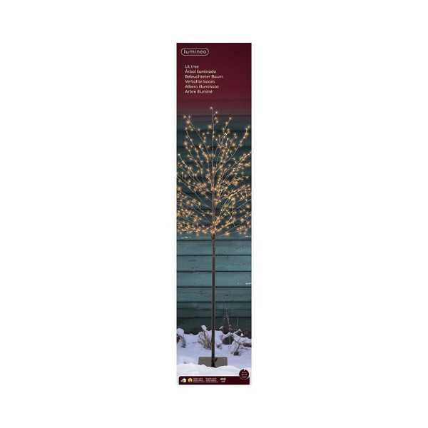 Árbol Iluminado 480 LEDS, Luz Cálida, Exterior, 1,5 m LUMINEO