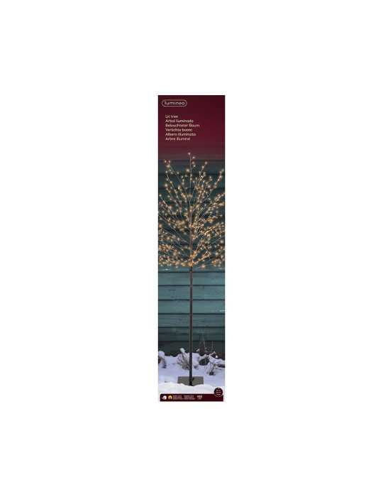 Árbol Iluminado 480 LEDS, Luz Cálida, Exterior, 1,5 m LUMINEO