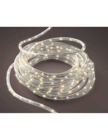 Cordón de Luces LED Blanco Cálido, Uso Exterior, 567 LEDS, 8 Funciones, Alambre Plateado, 9 m LUMINEO