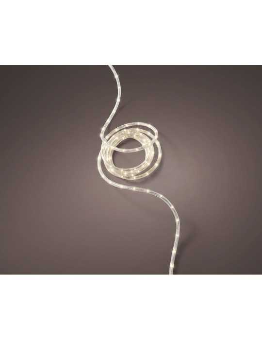 Cordón de Luces LED Blanco Cálido, Uso Exterior, 432 LEDS, 8 Funciones, Alambre Plateado, 9 m LUMINEO