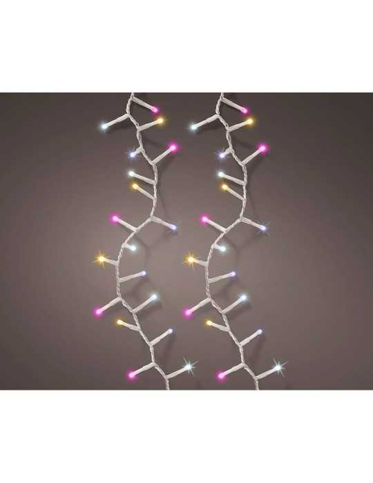 Guirnalda Multifunción, Uso Exterior, Basic, Multicolor Rosa, Cable Transparente, 500 LEDS, 16 m LUMINEO