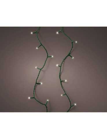 Guirnalda LED Connect (Interconectable) Mutltifunción 250 LEDS Luz Cálida con Efecto Intermitente Exterior Verde 18,7 m LUMINEO