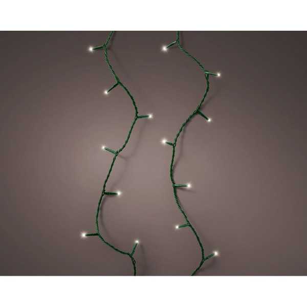 Guirnalda LED Connect (Interconectable) Mutltifunción 250 LEDS Luz Cálida con Efecto Intermitente Exterior Verde 18,7 m LUMINEO
