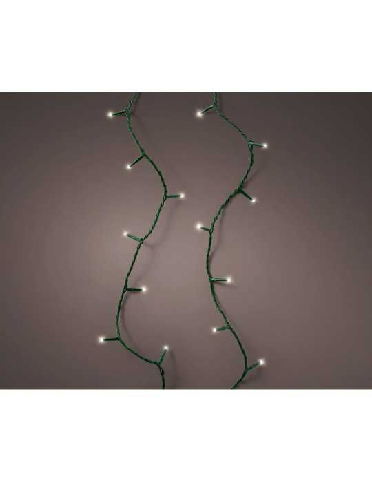 Guirnalda LED Connect (Interconectable) Mutltifunción 250 LEDS Luz Cálida con Efecto Intermitente Exterior Verde 18,7 m LUMINEO