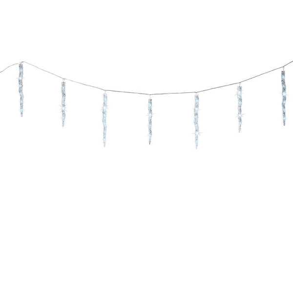 Cortina LED Carámbanos 60 LEDS, Luz Fría, Exterior, 3,6 m LUMINEO
