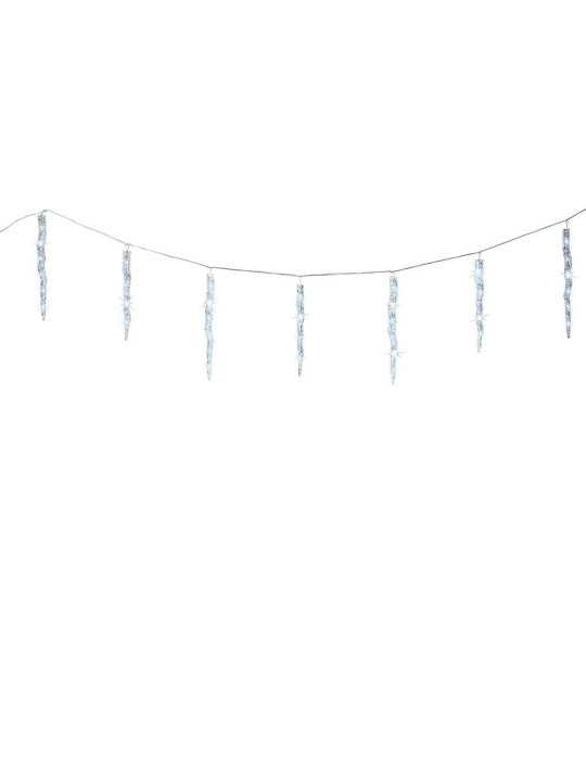 Cortina LED Carámbanos 60 LEDS, Luz Fría, Exterior, 3,6 m LUMINEO